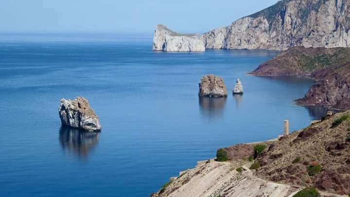 Willa L'Estasi Tanca Piras A Bordo Piscina Con Vista Mare Nebida Zewnętrze zdjęcie